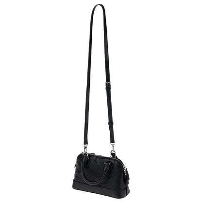 EMBOSSED DOME BAG - BLACK